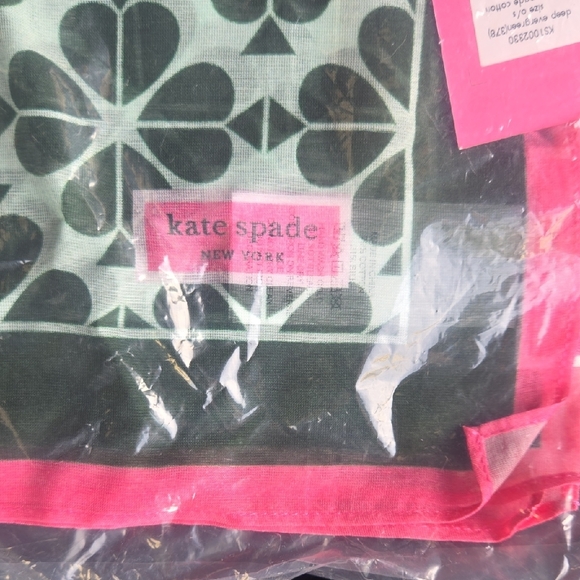 Kate Spade New York Flower Spade Cotton Silk Bandana Scarf - Picture 3 of 7
